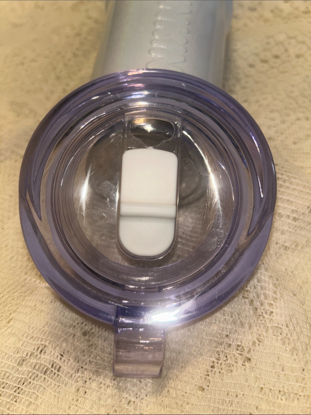 Dunkin Iridescent White Travel Tumbler with Lid and White Straw included - Picture 4 of 12